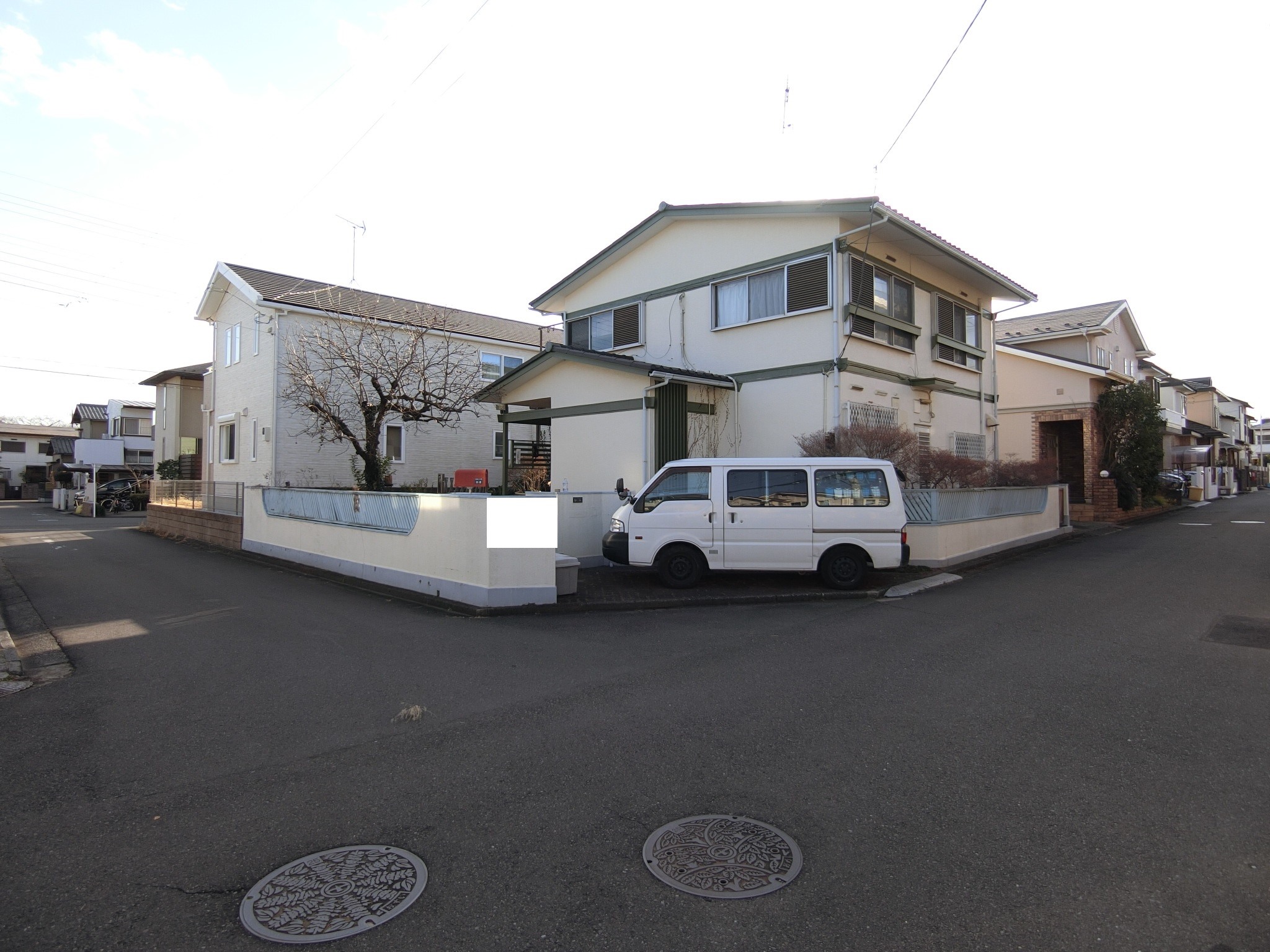 開放感のある角地(2025年1月撮影)